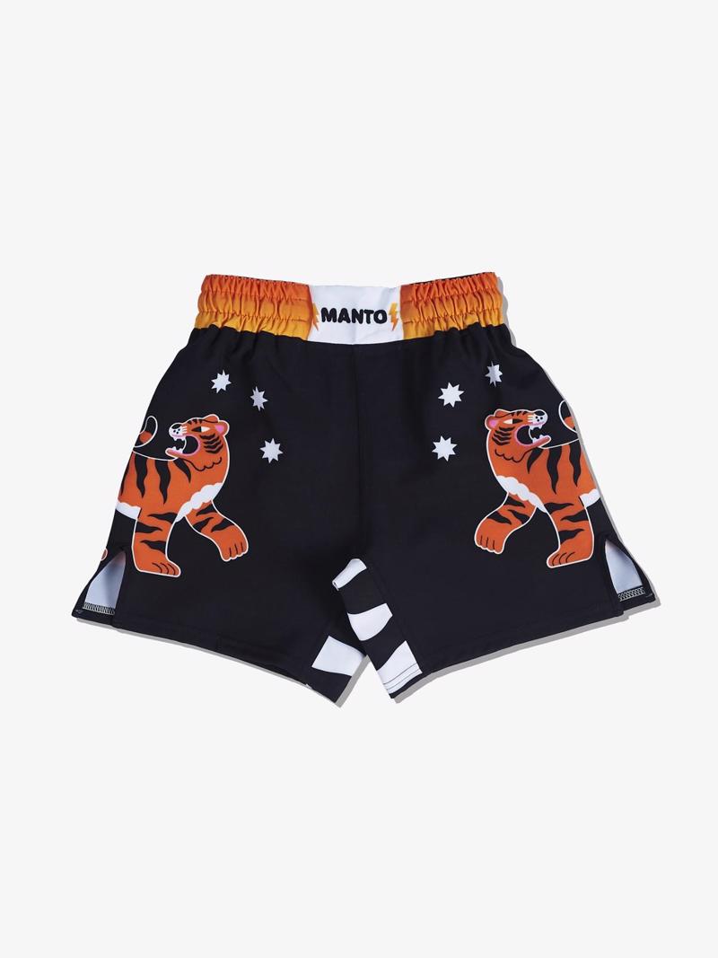 MANTO PAIDIKO FIGHT SHORTS TIGERS TAIL-BLACK